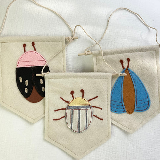 Felt Wall Banners - Insect set